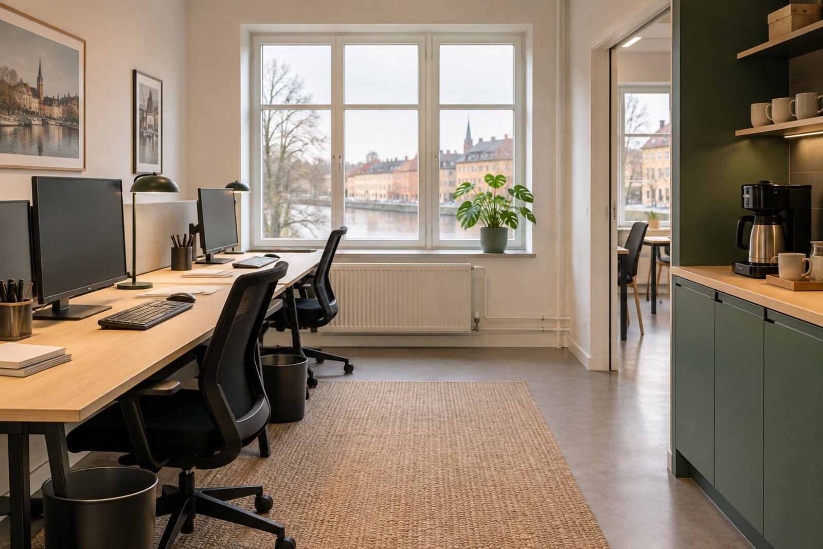 Kontorsstädning — skrivbord och gemensam yta